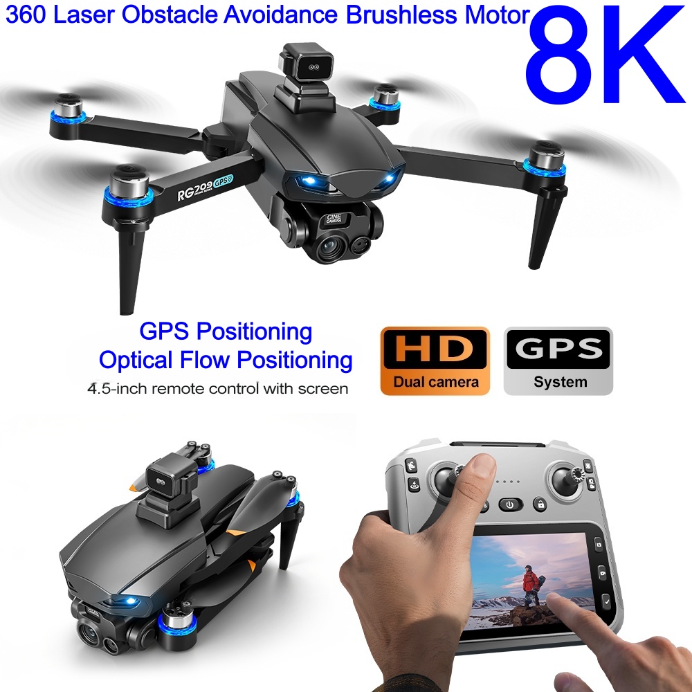 NEW 8K Drone With HD Camera La - Drone Controller Screen ulasan dan harga